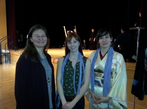 Our 3 volunteers for the festival.   They were sooooo much help and it's always a good time getting to hang out with other kimono enthusiasts.